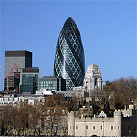 The city of London, where old meets new